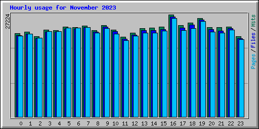 Hourly usage for November 2023