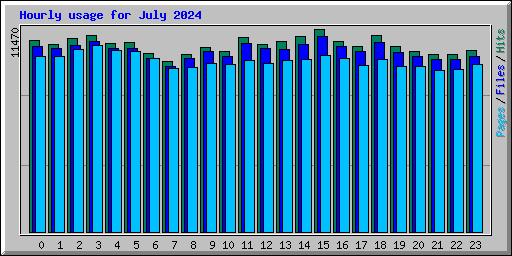 Hourly usage for July 2024